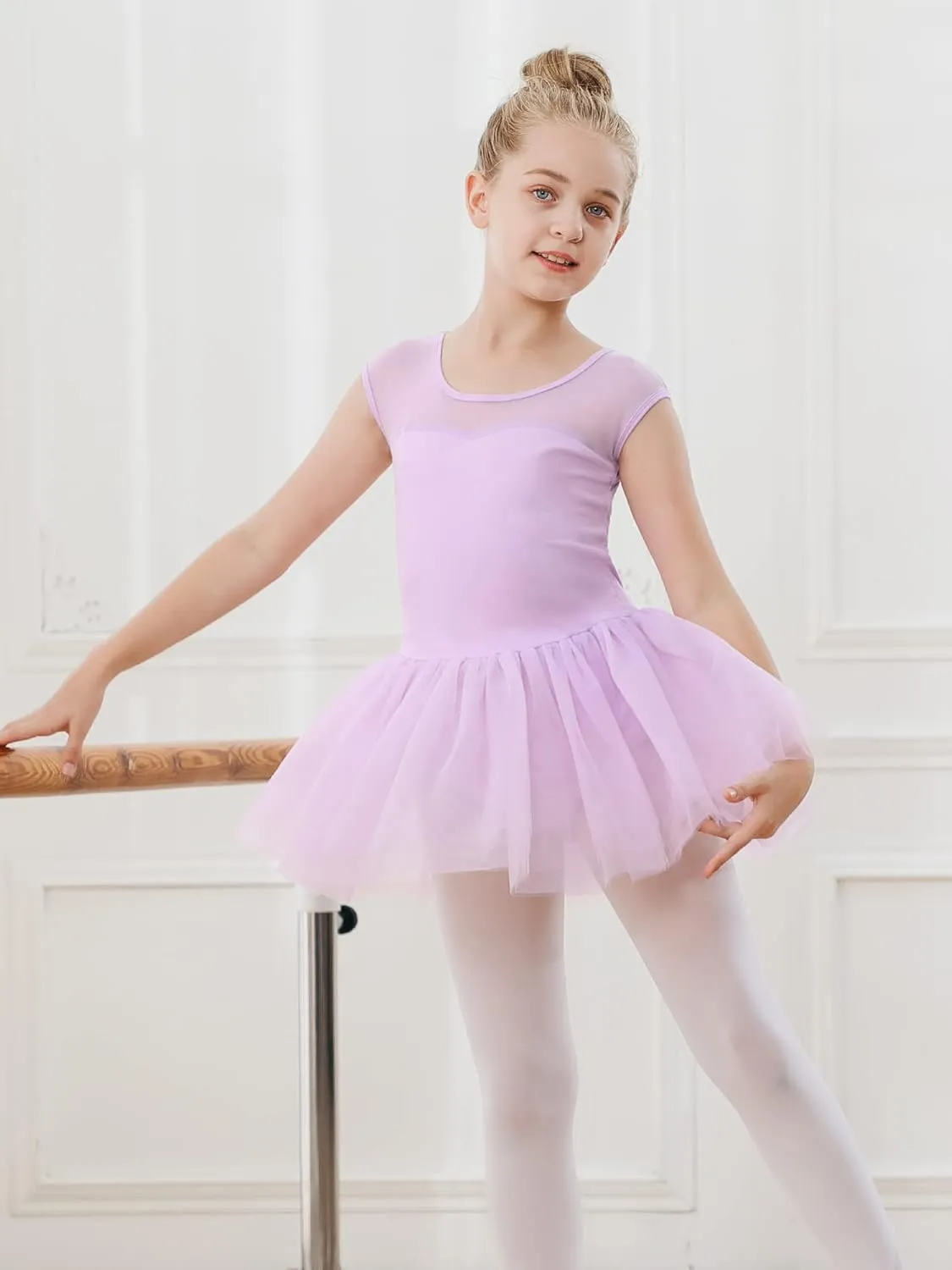 Stelle Ballet Leotards for Girls Toddler Leotard with Tutu Skirt Dance Tutu Dress (Little/Big Kid)