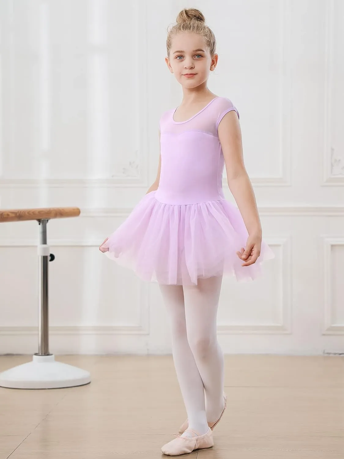 Stelle Ballet Leotards for Girls Toddler Leotard with Tutu Skirt Dance Tutu Dress (Little/Big Kid)