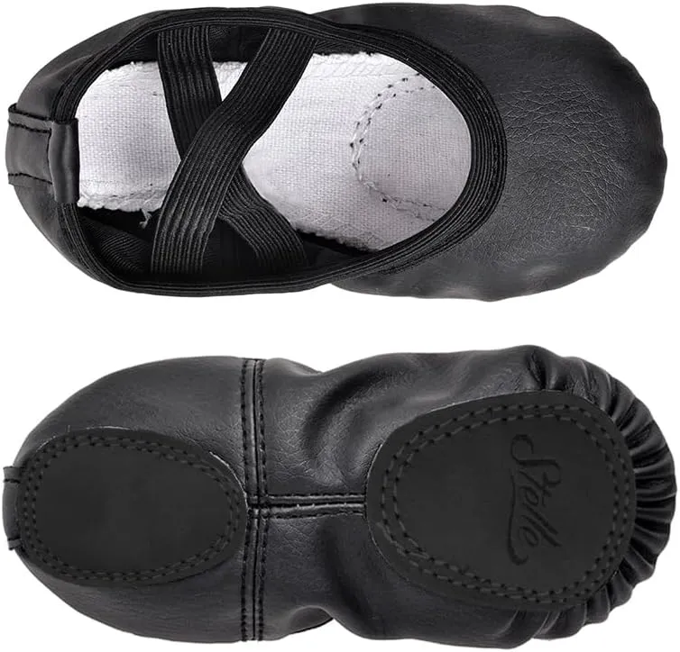Stelle Ballet Shoes for Girls Toddler Ballet Slippers Soft Leather Boys Dance Shoes for Toddler/Little Kid/Big Kid