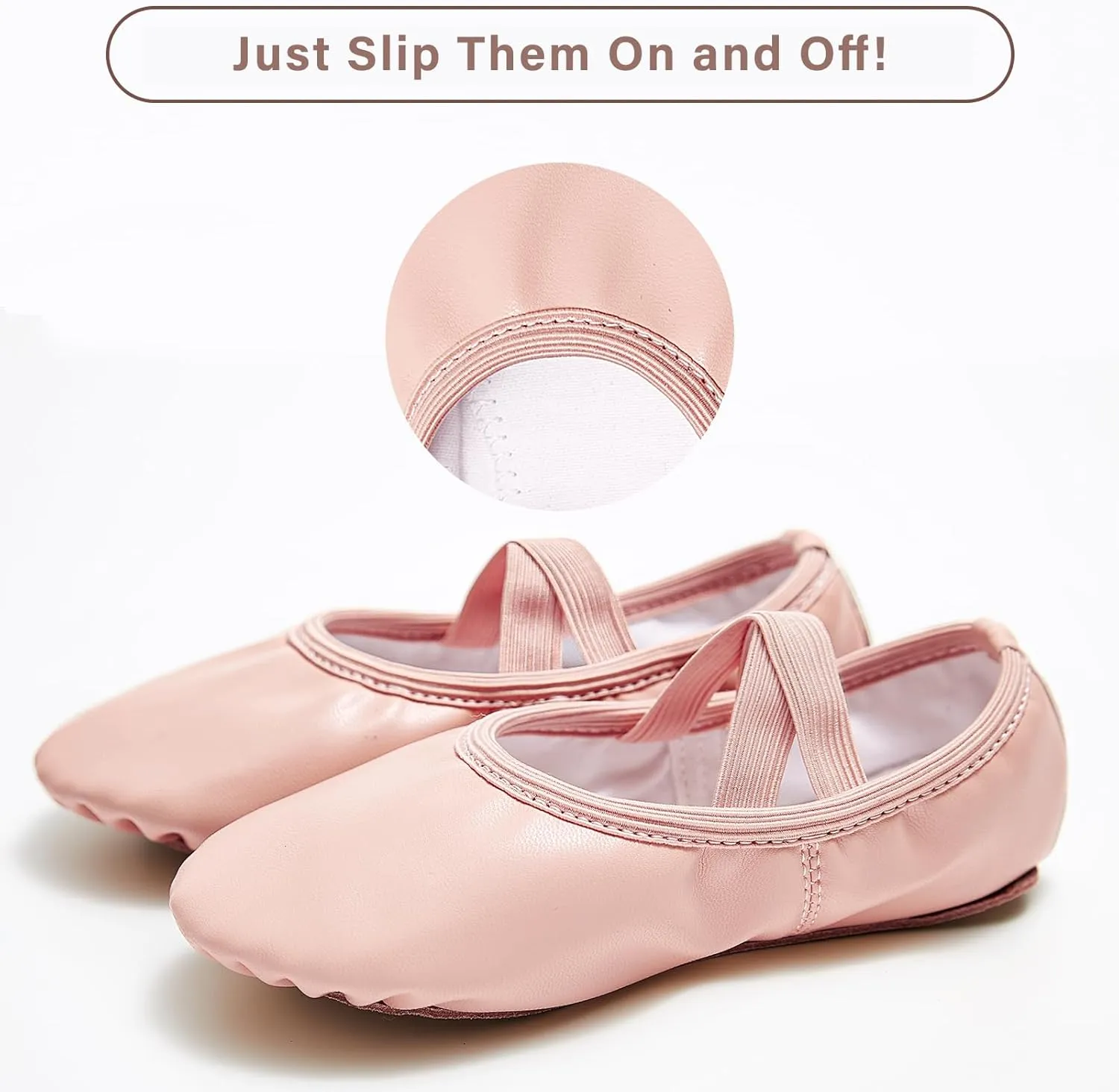 Stelle Ballet Shoes for Girls Toddler Dance Slippers Soft Leather Ballerina Boys Shoes for Toddler/Little Kid/Big Kid/Women