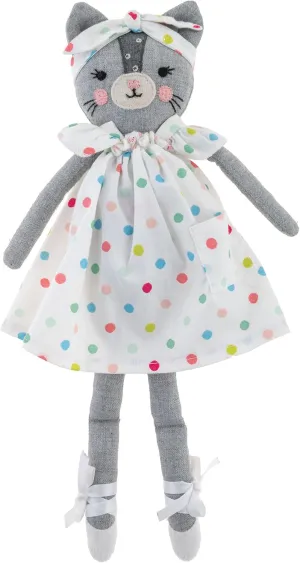 Stephen Joseph, Tiny Dancers Stuffed Doll for Child or Toddler, Toy Room or Kids Bedroom Decor, Fancy Friends Stuffed Animals for Girls & Boys, Kristina Kitty