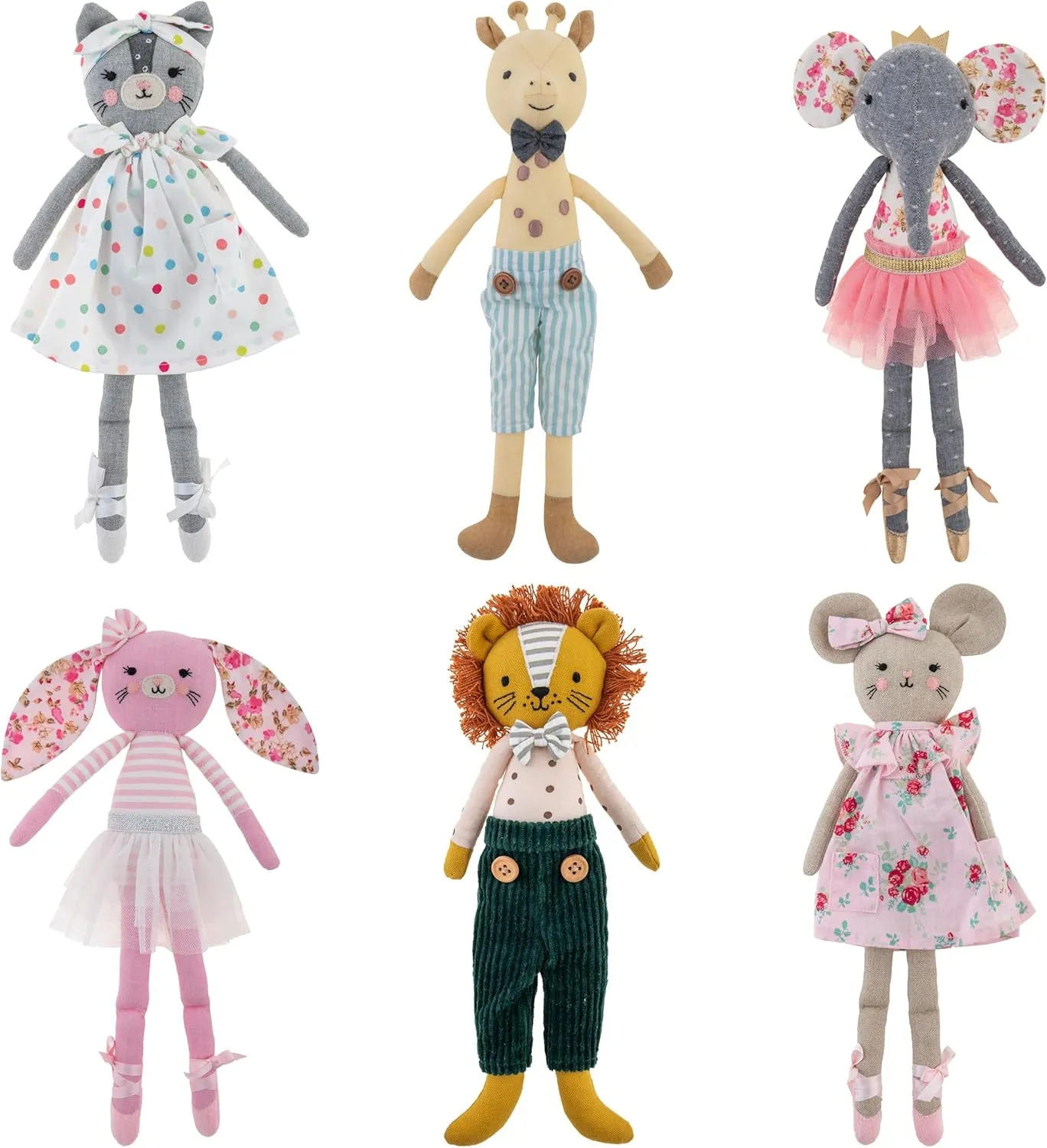 Stephen Joseph, Tiny Dancers Stuffed Doll for Child or Toddler, Toy Room or Kids Bedroom Decor, Fancy Friends Stuffed Animals for Girls & Boys, Kristina Kitty
