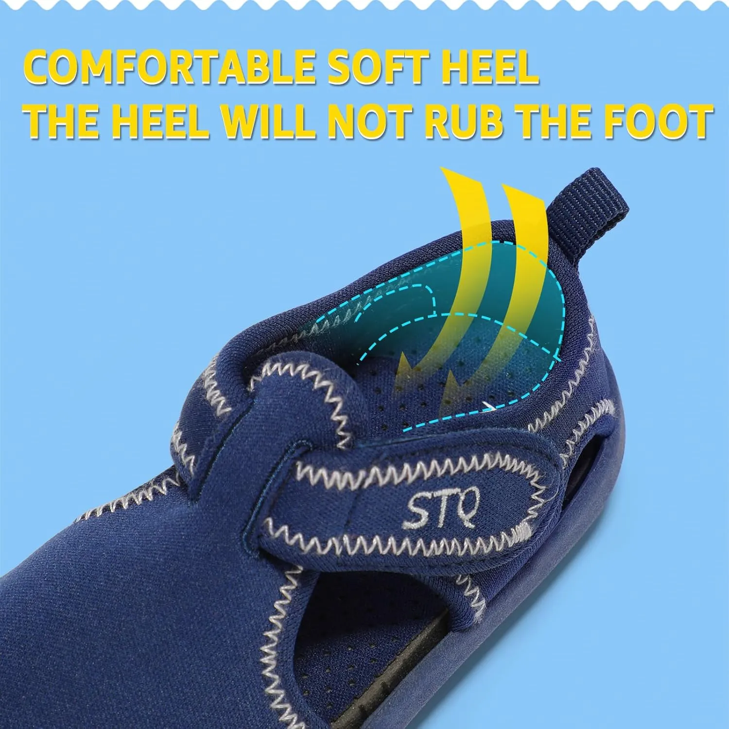 STQ Boys Girls Water Shoes Quick-Dry Slip on Beach Swim Pool Sandals(Toddler/Little Kid)
