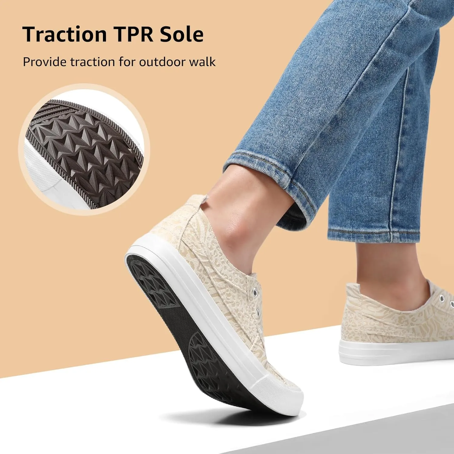 STQ Slip On Shoes Women Casual Canvas Sneakers