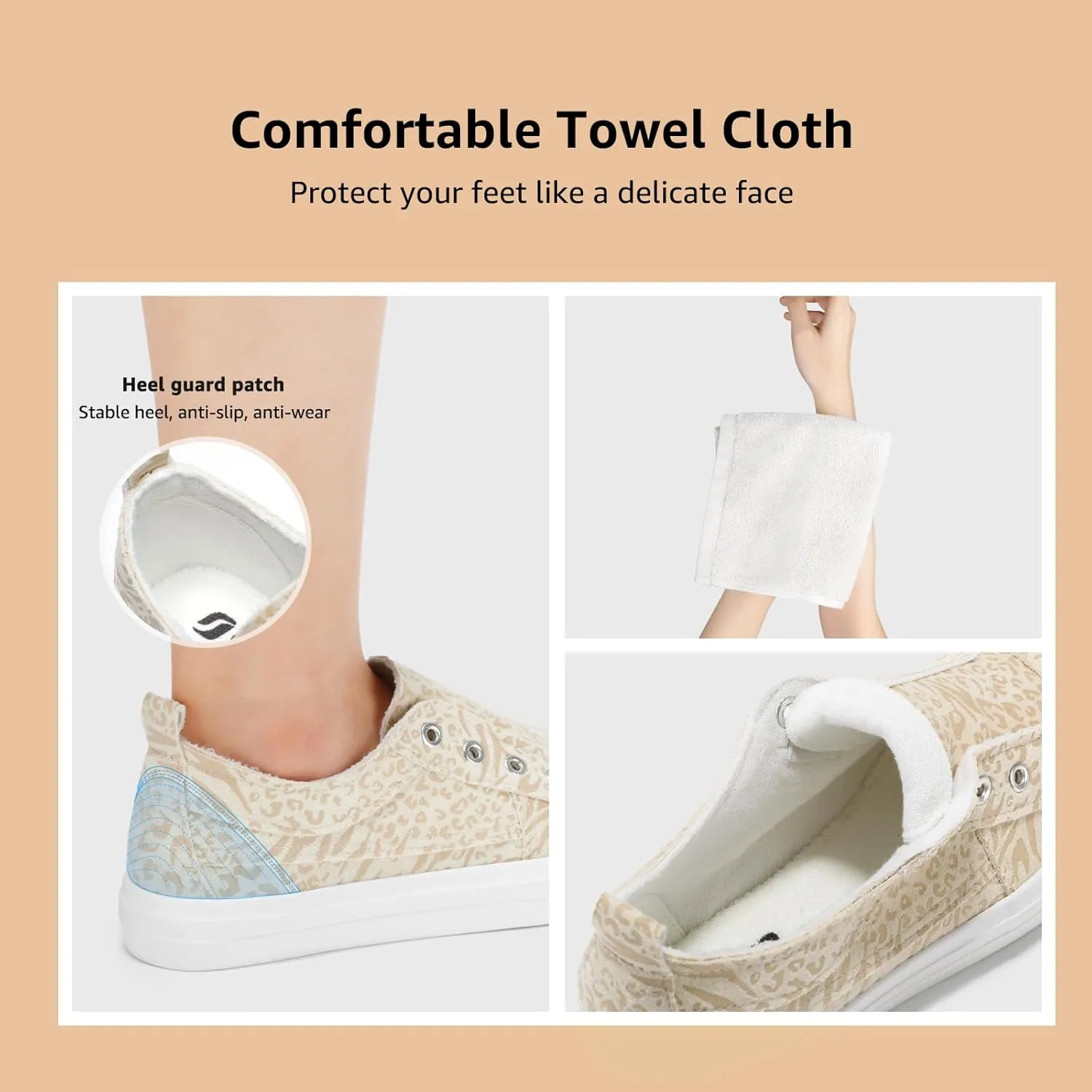STQ Slip On Shoes Women Casual Canvas Sneakers