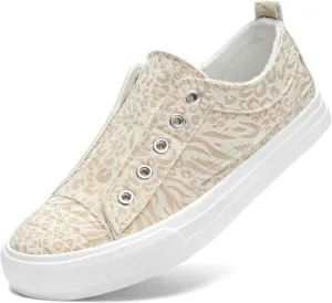 STQ Slip On Shoes Women Casual Canvas Sneakers