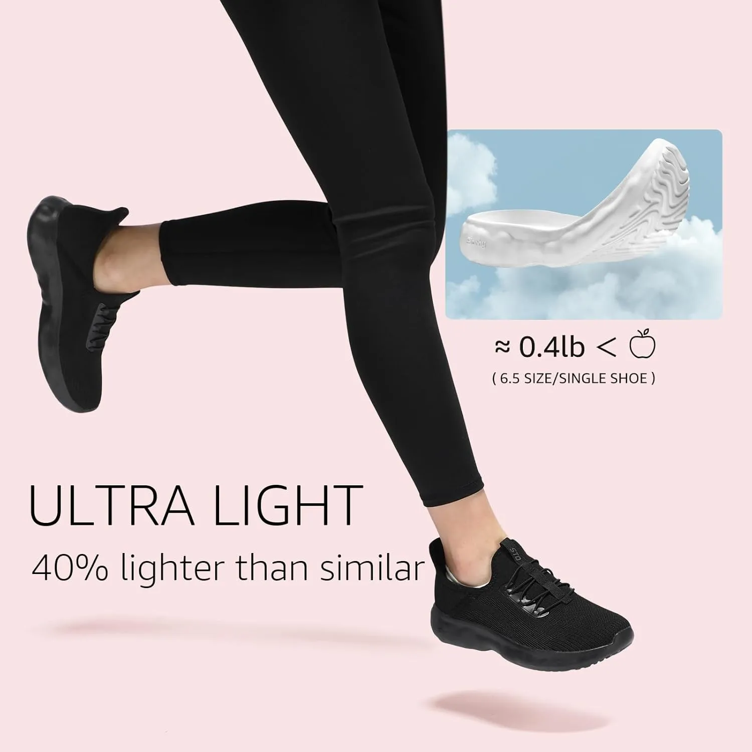 STQ Womens Maternity Shoes Slip-On Walking Sneakers
