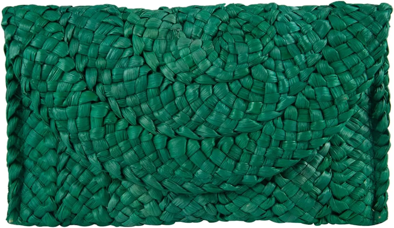 Straw Clutch Purses for Women Summer Beach Bags Envelope Woven Clutch Handbags