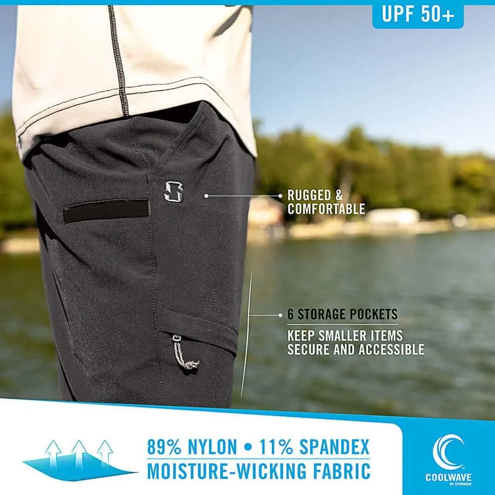 Striker Men's Tournament Rugged Medium Light UPF 50  Breathable Moisture-Wicking Outdoor Active Casual Fishing Shorts