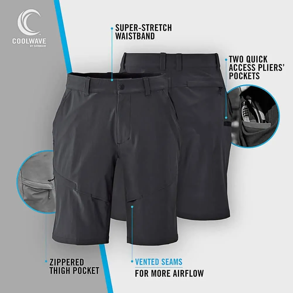 Striker Men's Tournament Rugged Medium Light UPF 50  Breathable Moisture-Wicking Outdoor Active Casual Fishing Shorts