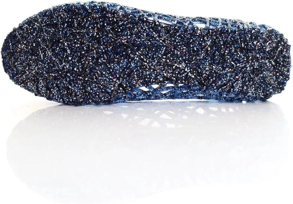 Stunner Women's Beach Jelly Shoes Slip On Crystal Summer Soft Hollow Ballet Flats