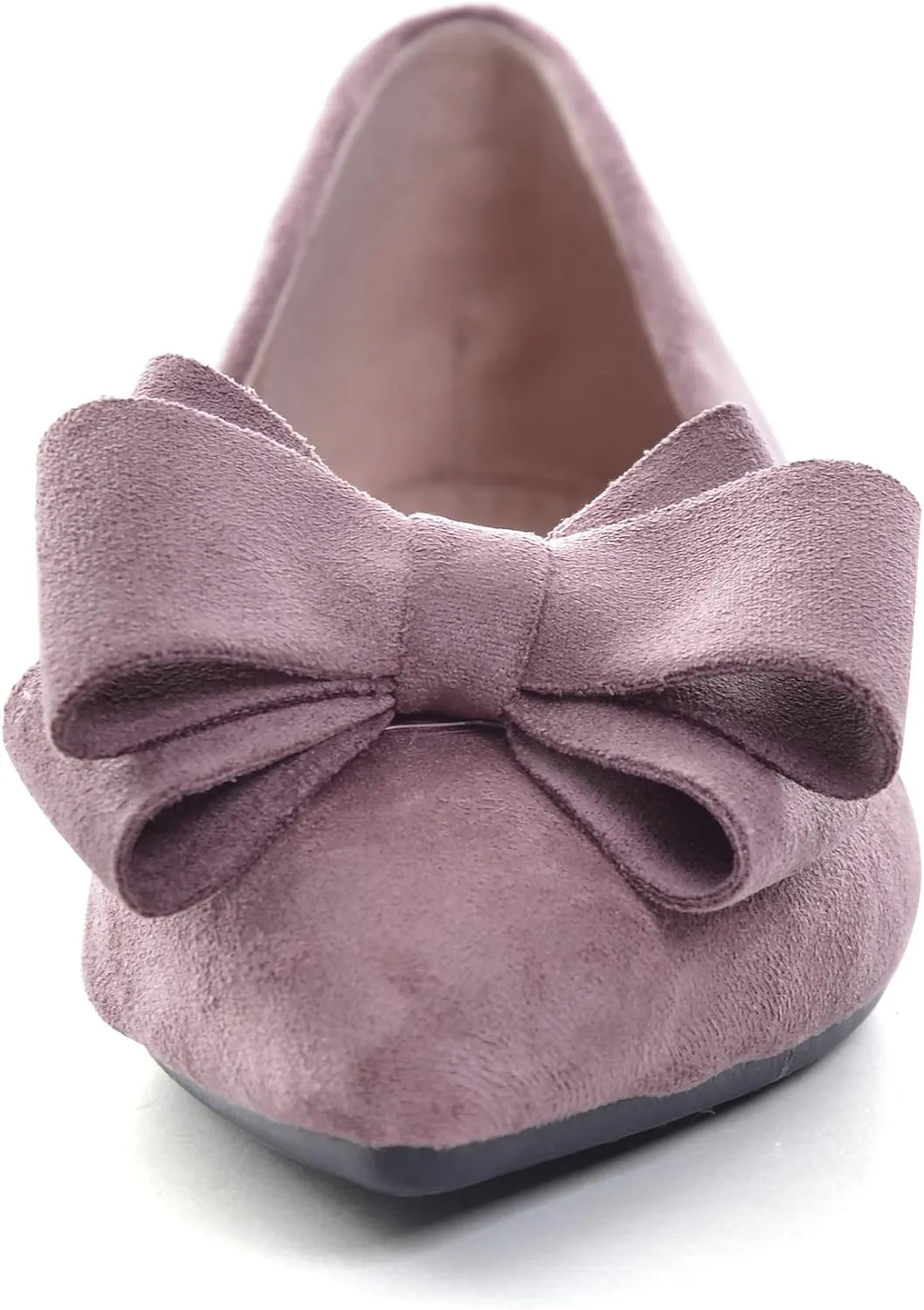 Stunner Womens Bowknot Flower Ballet Flats Pointed Toe Soft Dress Shoes