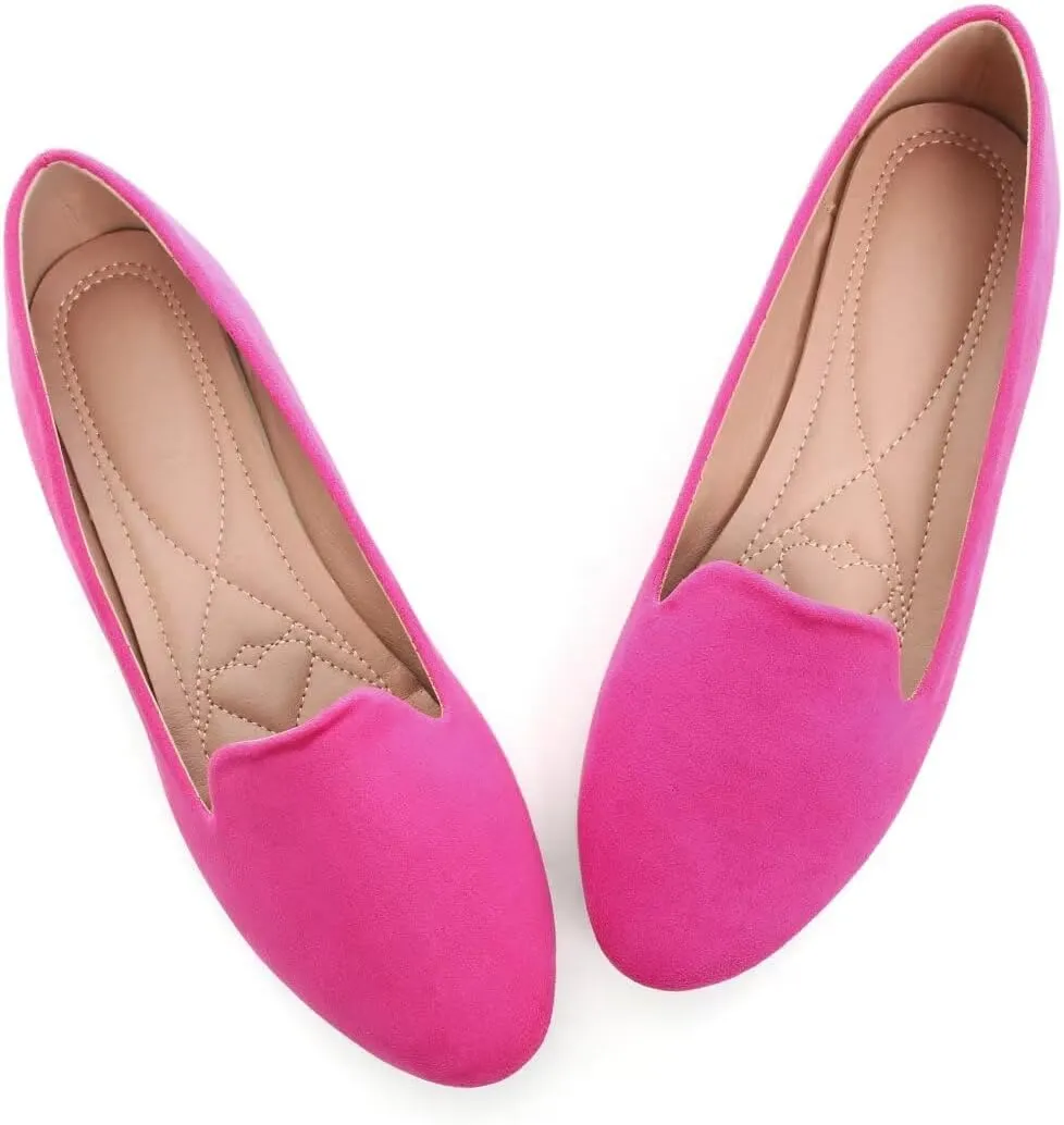 Stunner Women's Flats Classic Candy Colored Cute Slip On Ballet Shoes Soft Solid Dress Flat Shoes