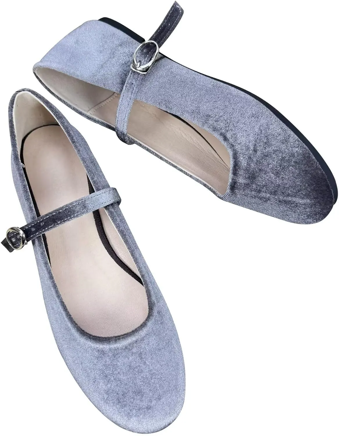Stunner Women's Mary Jane Flats Fashion Round Toe Ballet Flats Comfortable Ankle Strap Flats Slip On Dress Flats
