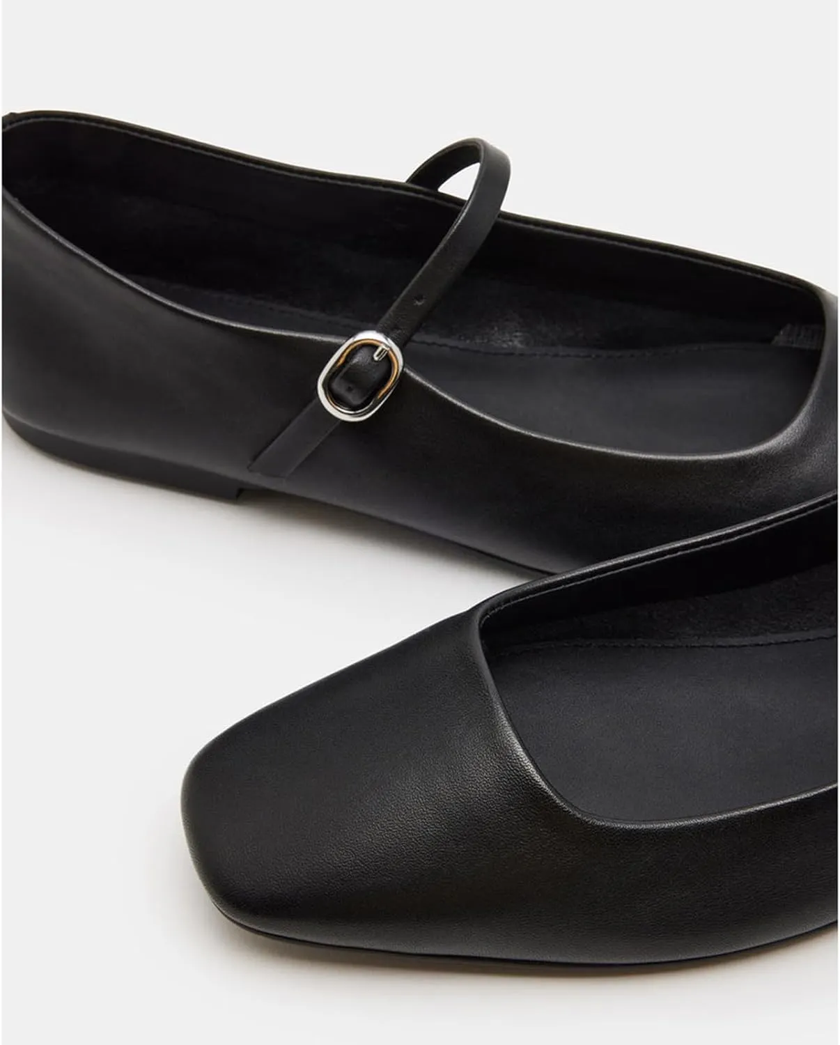 Suede Leather Ballet Flats Shoes for Women Cute Square Toe Slip On Mary Jane Flats Comfy Ballerina Flat Shoes Causal Daily Shoes with Strap
