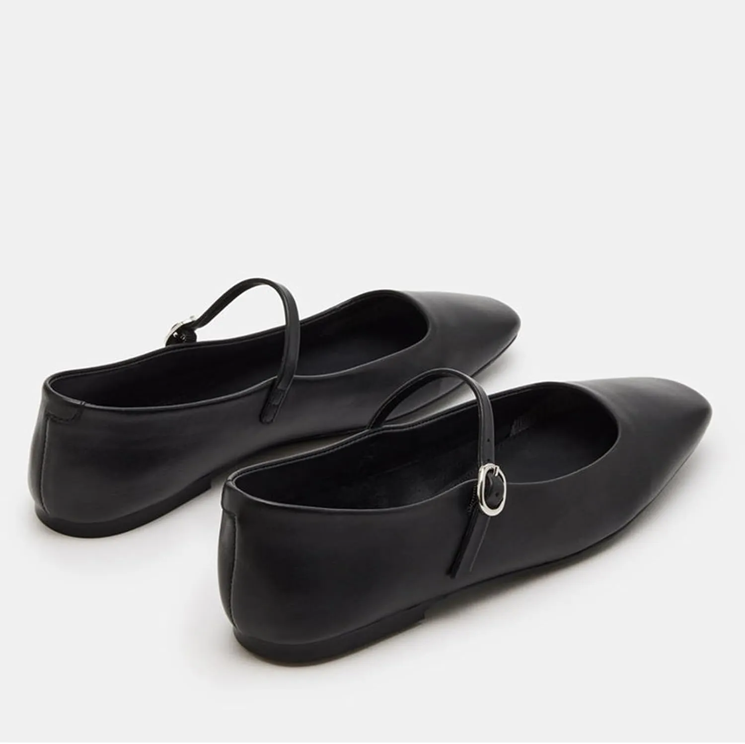 Suede Leather Ballet Flats Shoes for Women Cute Square Toe Slip On Mary Jane Flats Comfy Ballerina Flat Shoes Causal Daily Shoes with Strap