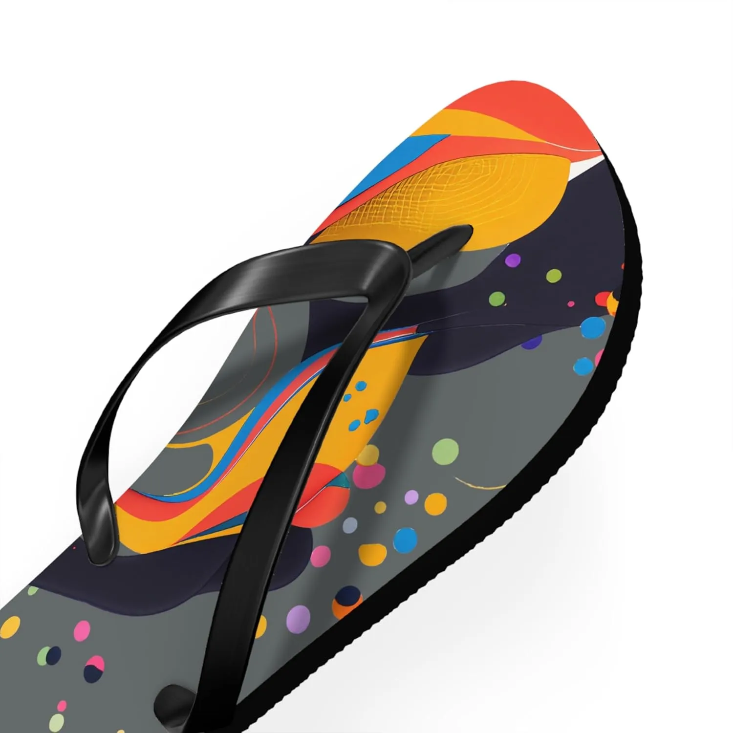Summer Vibes Personalized Flip Flops, Beach Sandals, Slip-On Summer Shoes, Custom Design Footwear, Vacation Essentials