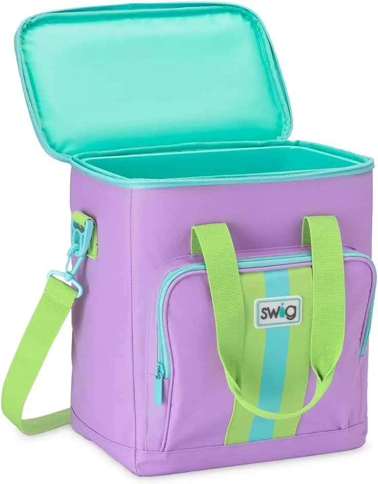 Swig Life Triple Insulated Cooler Bag with Zipper, Large Travel Cooler Bag Holds 16-24 Cans, or 6 Wine Bottles, Insulated