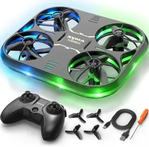 SYMA Drone for kids Adults - X880 Mini Drone Helicopter with LED Lights, Full Protection Quadcopter with Circle Fly, Rotary Ascent Stunt Drone Gifts for Boys and Girls