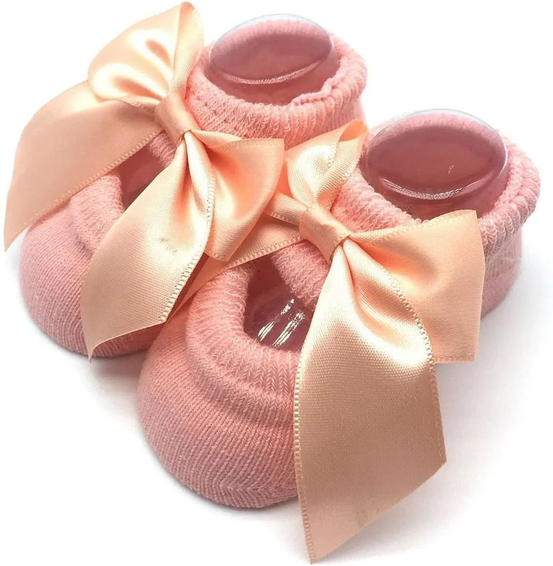 Sywwlov 6Pairs Non-skid Baby Girls Lace Ankle Socks Newborn Toddler Cotton Flower Bowknot Walker Socks 0-18M
