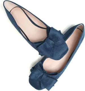 TANGNEST Women Cute Bowknot Flats Soft Slip On Dress Comfort Square Toe Flats