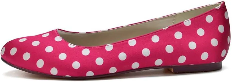 TarfiC Women's Soft Knit Round-Toe Ballet Flats - Comfortable Slip-On Shoes for Dress & Walking (Low Heel)