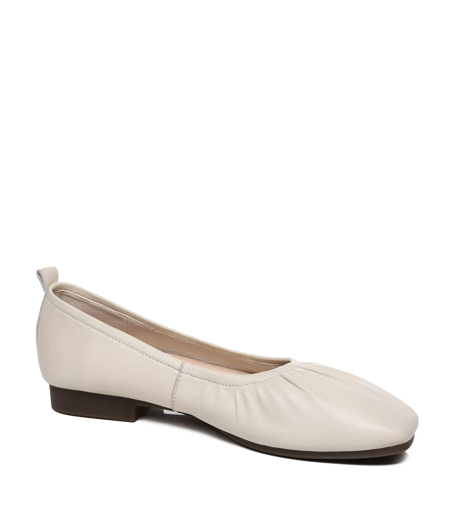 TARRAMARRA Square Toe Leather Ballet Flats Women Devora