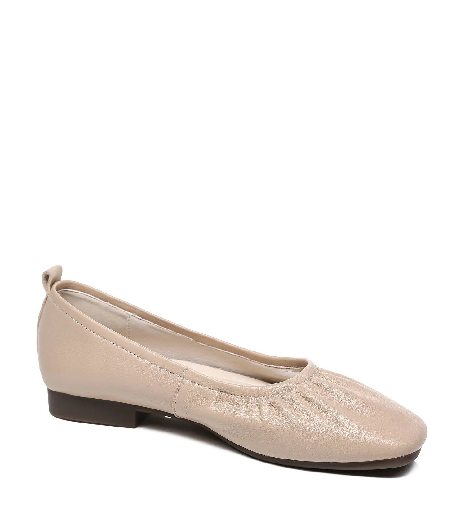 TARRAMARRA Square Toe Leather Ballet Flats Women Devora