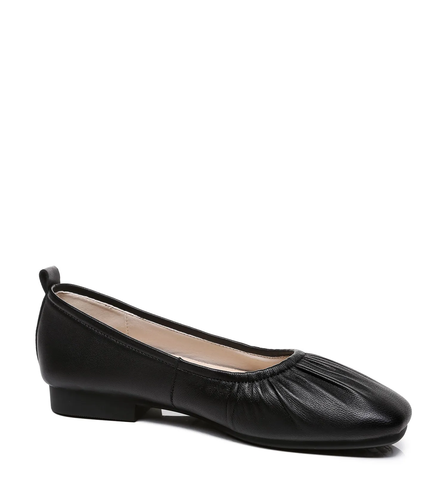 TARRAMARRA Square Toe Leather Ballet Flats Women Devora