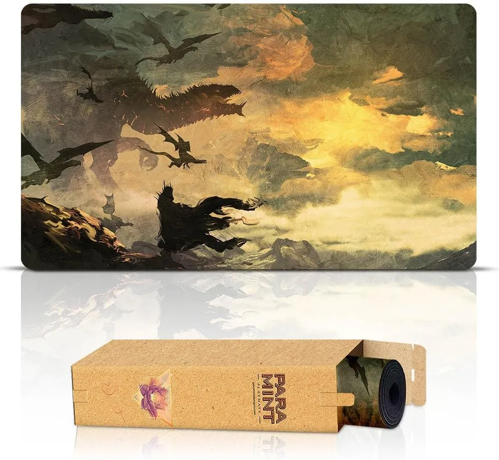 The Golden (Stitched) - MTG Playmat by Anato Finnstark, LOTR Lord of The Rings - Compatible with Magic The Gathering Playmat - Play MTG, YuGiOh, TCG - Play Mat Art Designs & Accessories