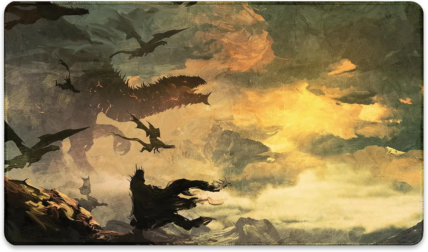 The Golden (Stitched) - MTG Playmat by Anato Finnstark, LOTR Lord of The Rings - Compatible with Magic The Gathering Playmat - Play MTG, YuGiOh, TCG - Play Mat Art Designs & Accessories