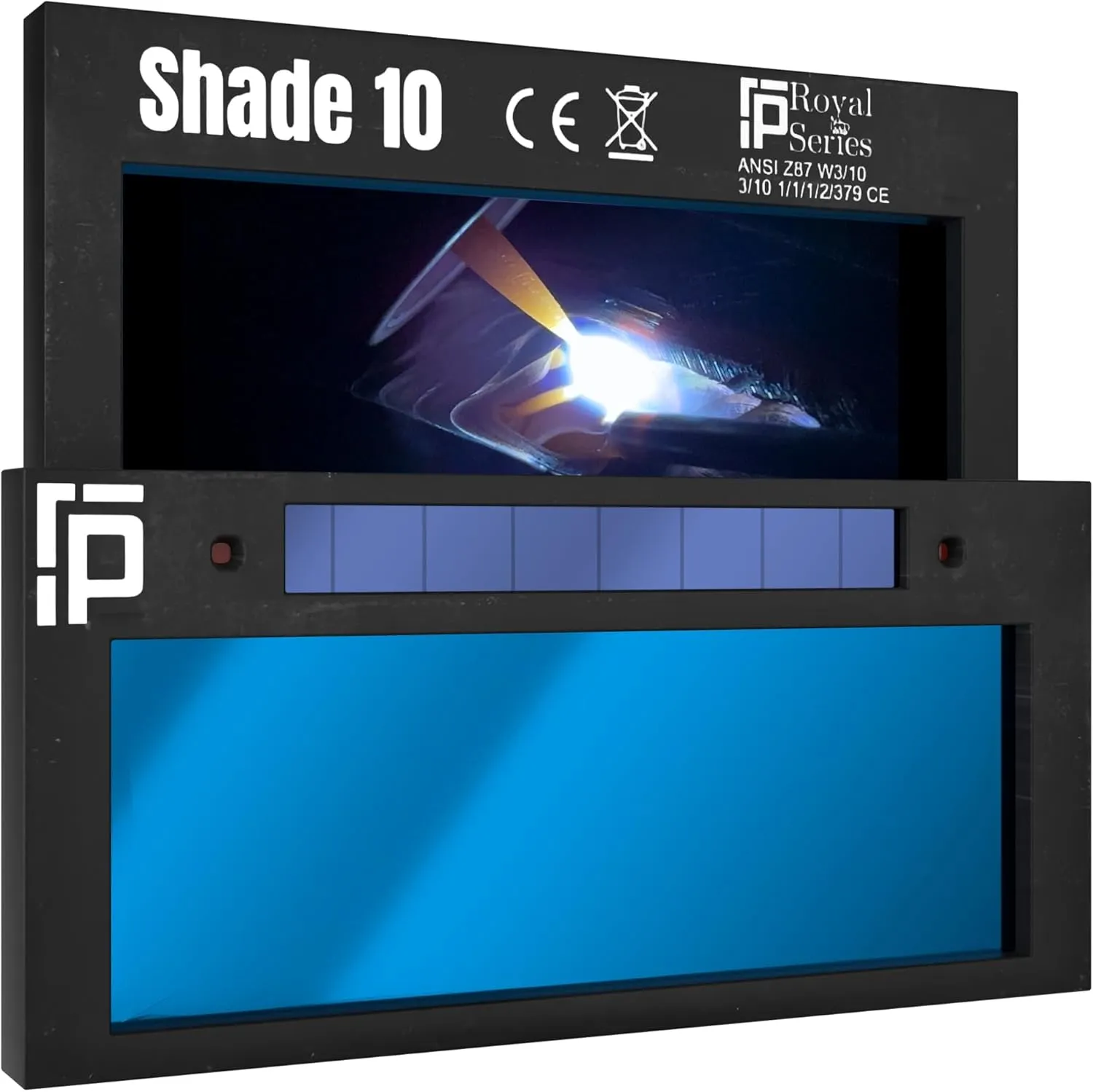 The Heir | HD Shade 10 Auto Darkening Welding Lens | Cool Blue Welding Lens 2x4 1/4 | Shade 10 Welding Lens Auto Darkening | Perfect for a Sugar Scoop Welding Hood or Pancake | Ridge Products