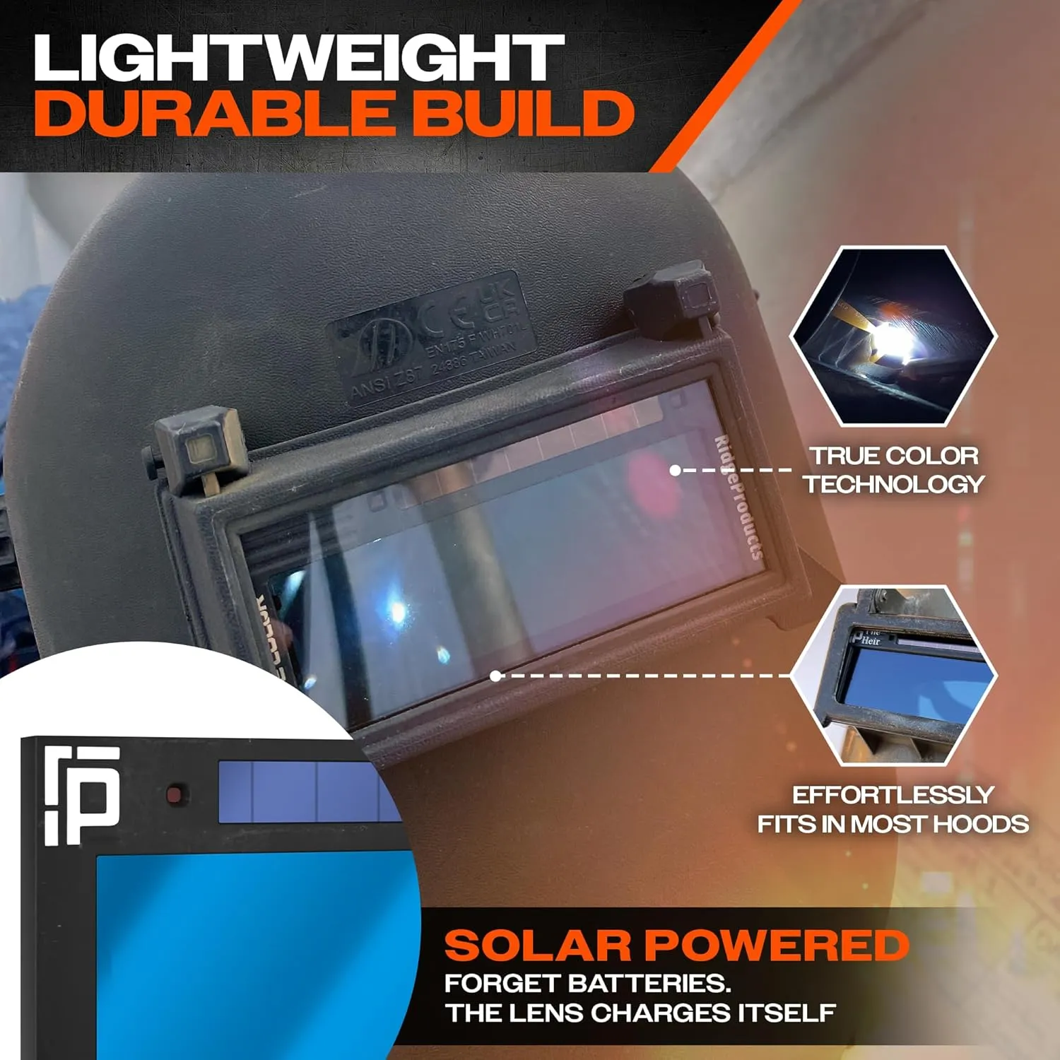 The Heir | HD Shade 10 Auto Darkening Welding Lens | Cool Blue Welding Lens 2x4 1/4 | Shade 10 Welding Lens Auto Darkening | Perfect for a Sugar Scoop Welding Hood or Pancake | Ridge Products