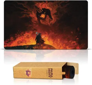 The Shadow and The Flame (Stitched) - MTG Playmat by Anato Finnstark, LOTR Lord of The Rings - Compatible with Magic The Gathering Playmat - Play MTG, YuGiOh, TCG - Original Designs