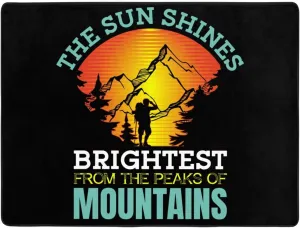 The Sun Shines Brightest from The Peaks of Mountains Area Rug 4x6Ft Soft Rugs for Living Room Indoor Floor Non-Slip Durable Home Decor Rug