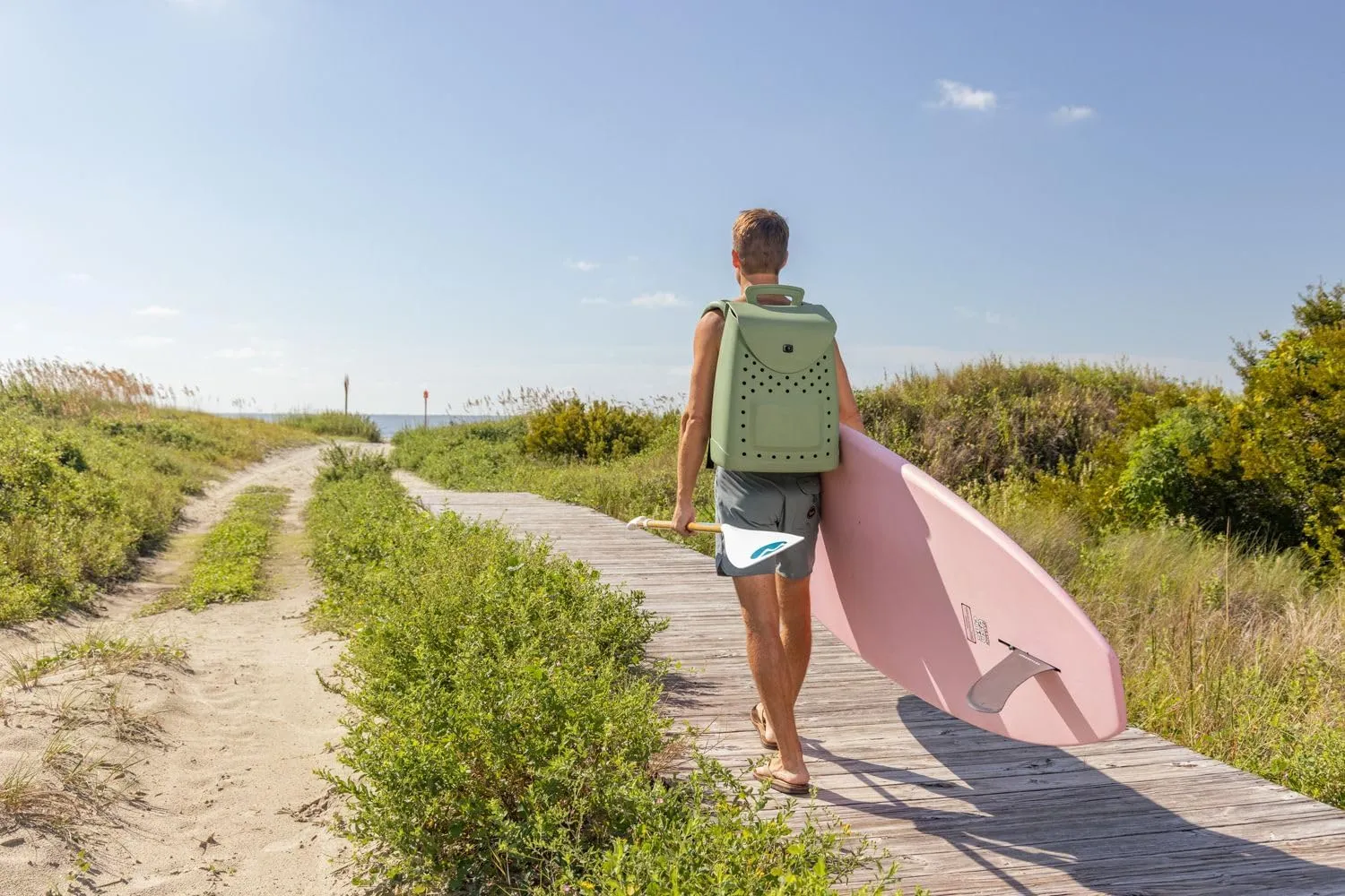 The Ultimate EVA Backpack | Washable, Lightweight and Durable | Zipper Pocket Dry Bag, For Beach, Pool, & Boat (Palmetto Green, Mini Woda Bag)