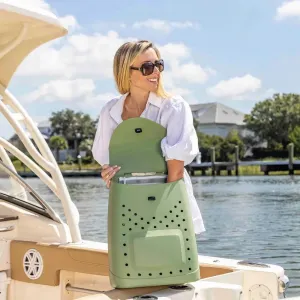 The Ultimate EVA Backpack | Washable, Lightweight and Durable | Zipper Pocket Dry Bag, For Beach, Pool, & Boat (Palmetto Green, Mini Woda Bag)