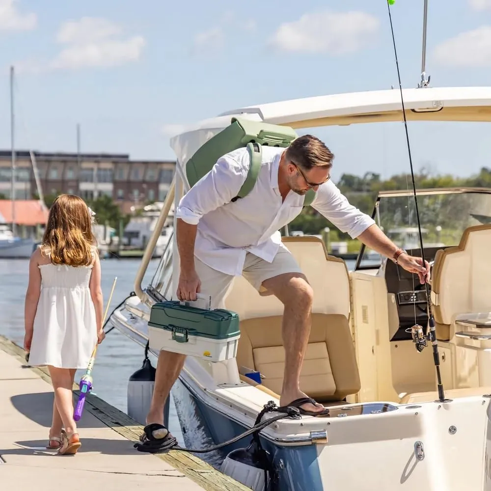 The Ultimate EVA Backpack | Washable, Lightweight and Durable | Zipper Pocket Dry Bag, For Beach, Pool, & Boat (Palmetto Green, Mini Woda Bag)