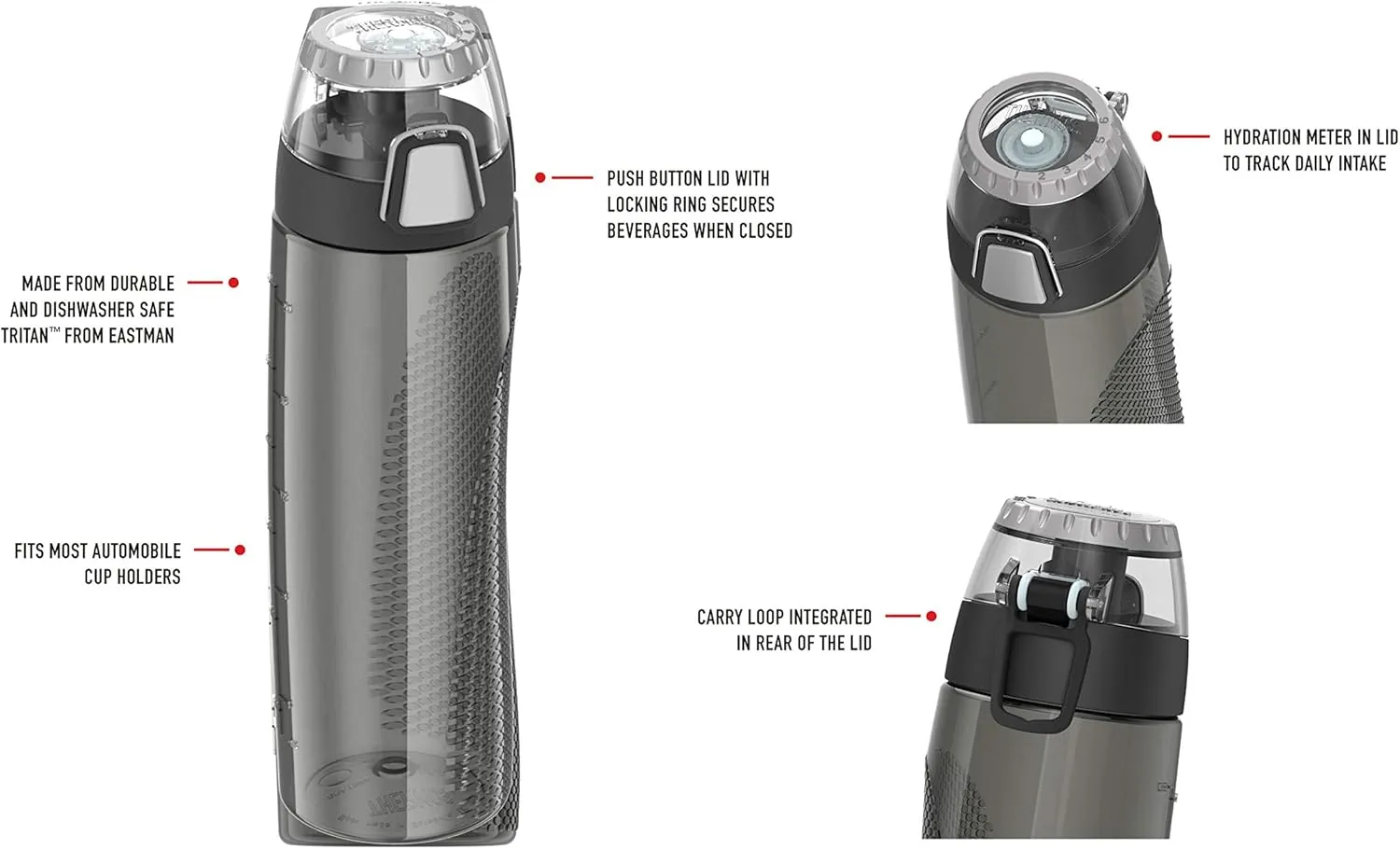 THERMOS Intak 24-Ounce Tritan Hydration Bottle, Olive Green