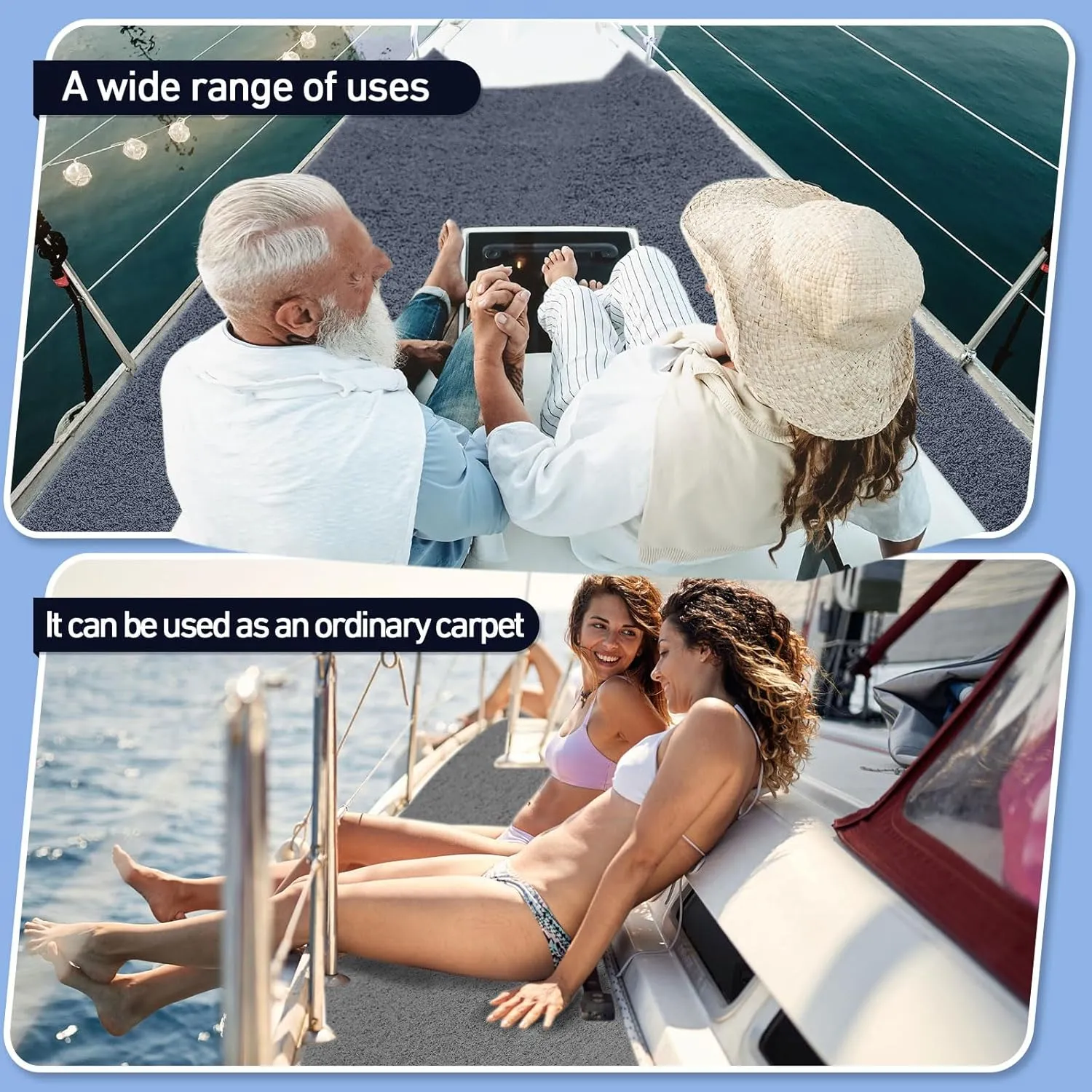 Timgle Boat Trailer Bunk Carpet Polyester Marine Grade Carpet for Trailer Bunks Boards Boat Guides Accessories Parts Replacement Padding for Outdoor