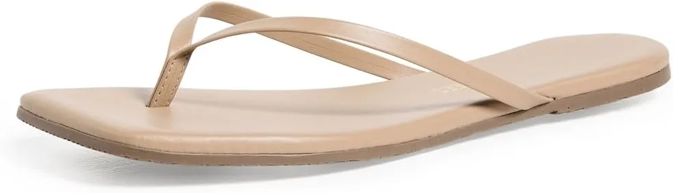 TKEES Women's Square Toe Lily Flip Flops