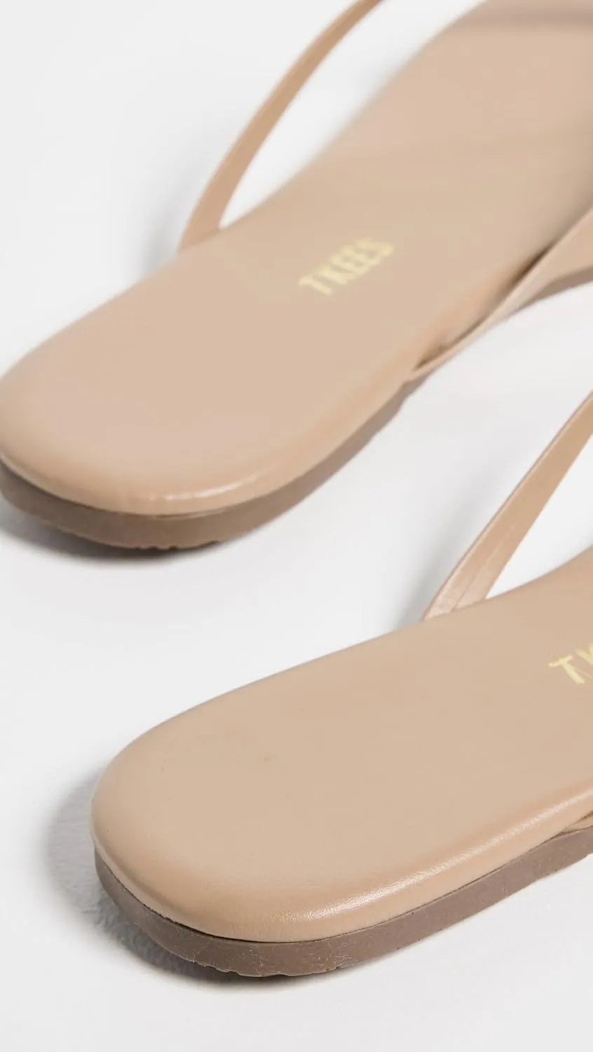 TKEES Women's Square Toe Lily Flip Flops