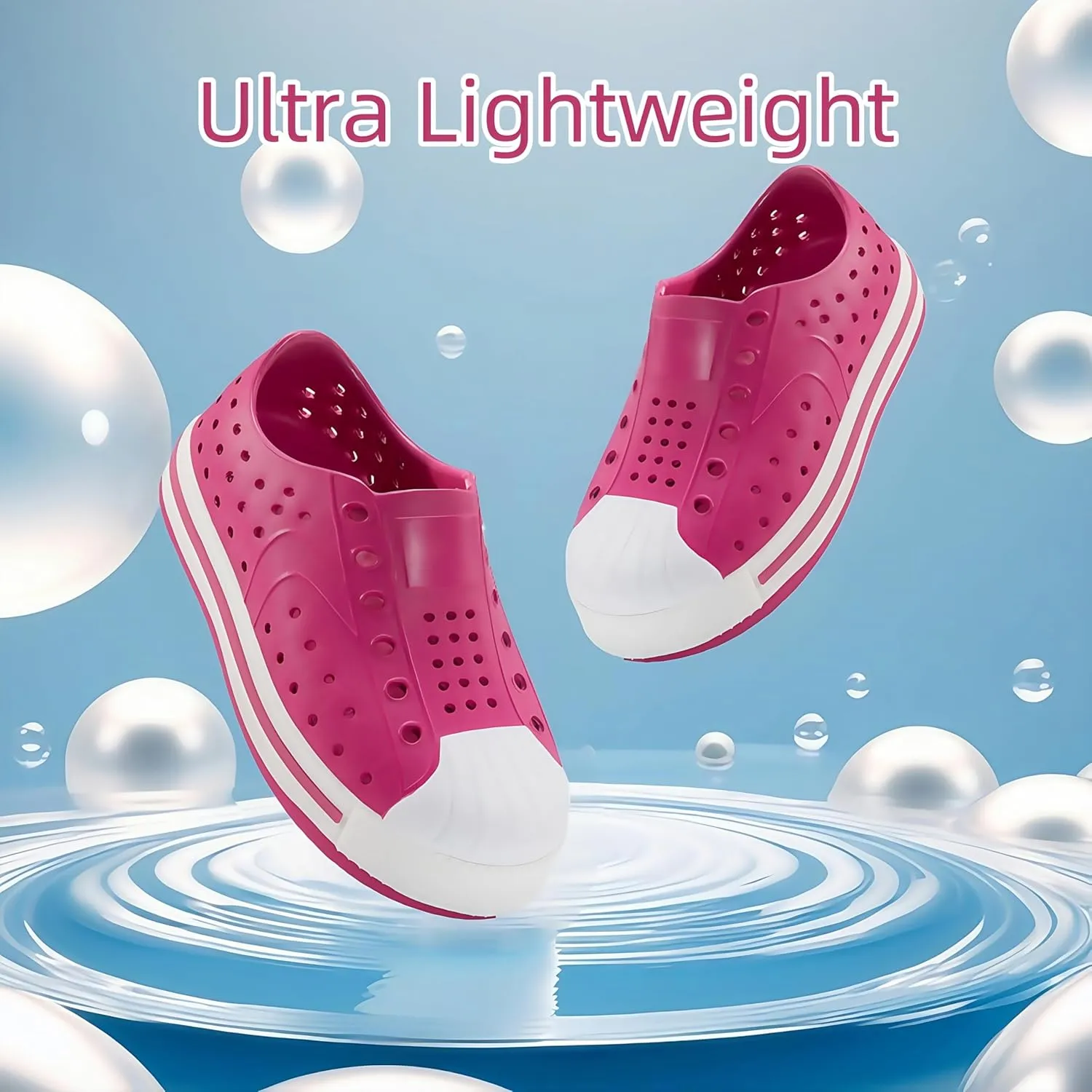 Toddler & Kids Water Shoes for Boys & Girls - Quick-Dry Non-Slip Water Sandals, Lightweight Slip-On Aqua Shoes for Swimming, Beach & Garden Play