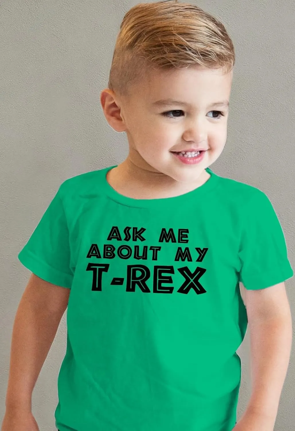 Toddler Ask Me About My Trex T Shirt Funny Cool Dinosaur Flip Humor Tee for Kids