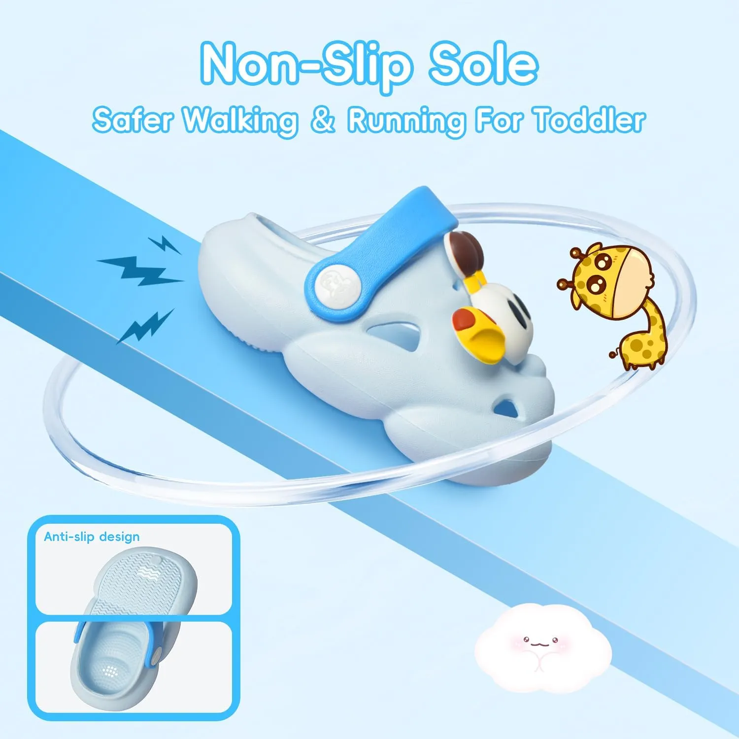 Toddler Sandals Baby Boys Girls Slip On Shoes Summer Breathable Quick-Dry Lightweight Slides Sandals Infant Outdoor Non-Slip Walking Shoes