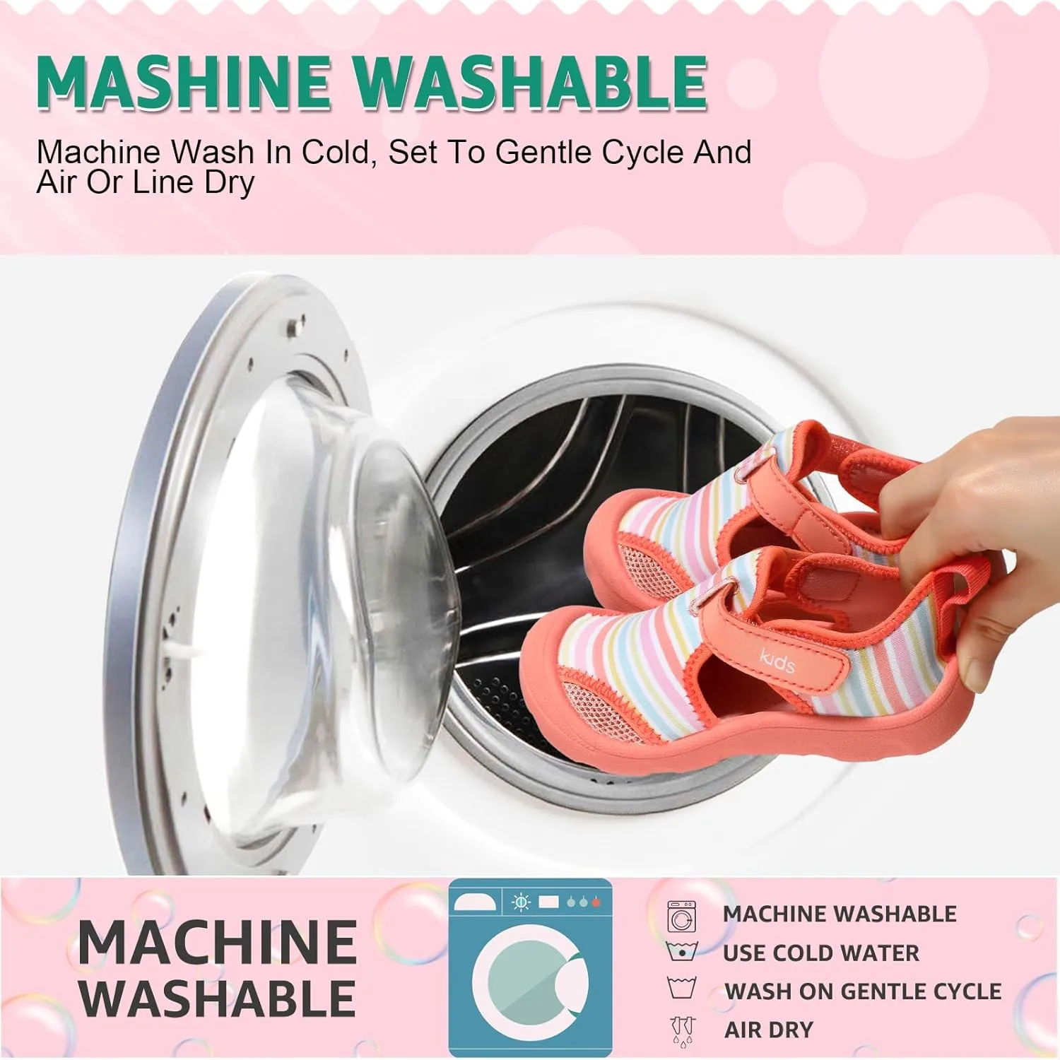 Toddler Water Shoes Quick-Dry Cute Beach Swim Pool Shoes