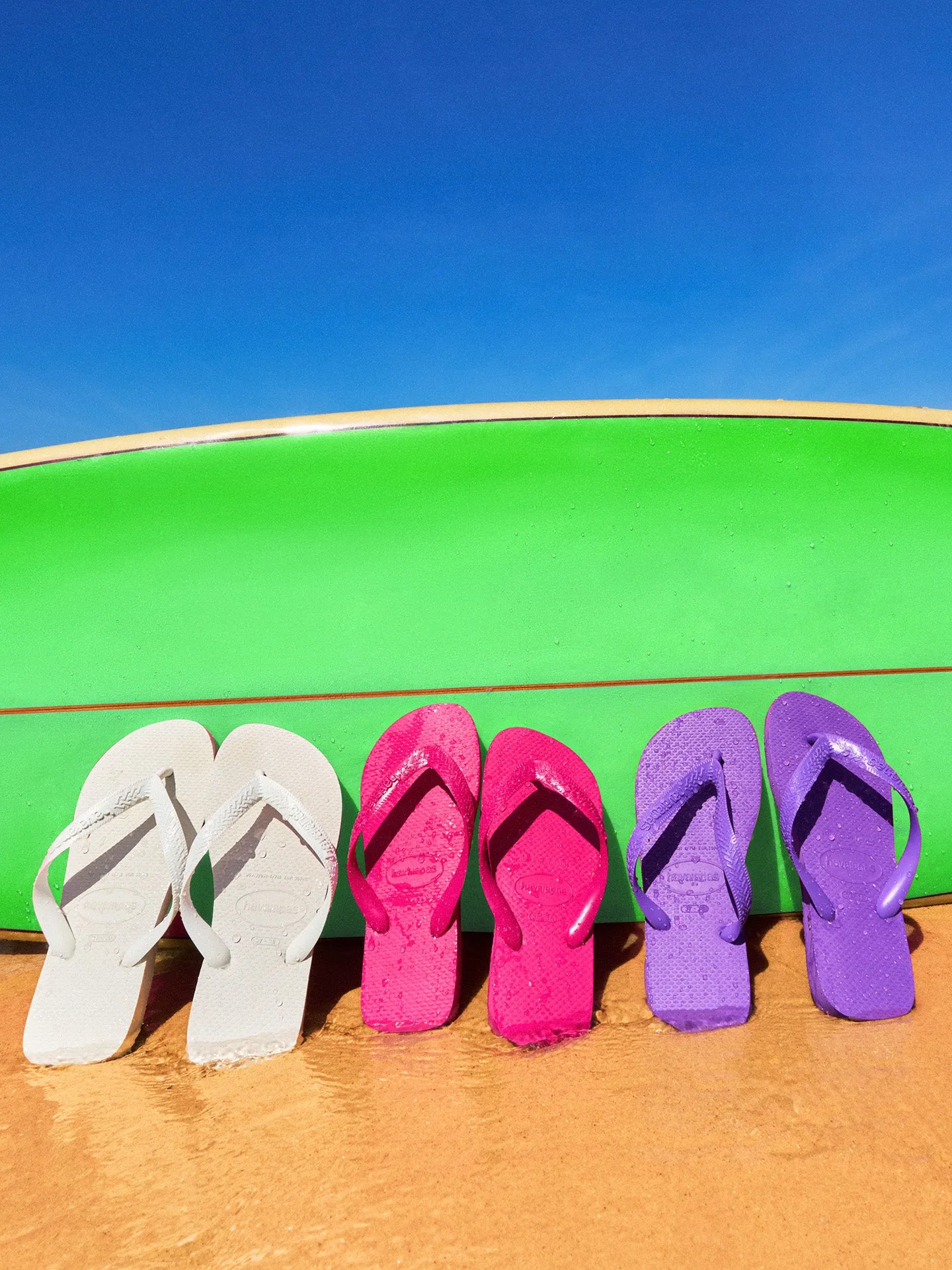 Top flip-flops, white