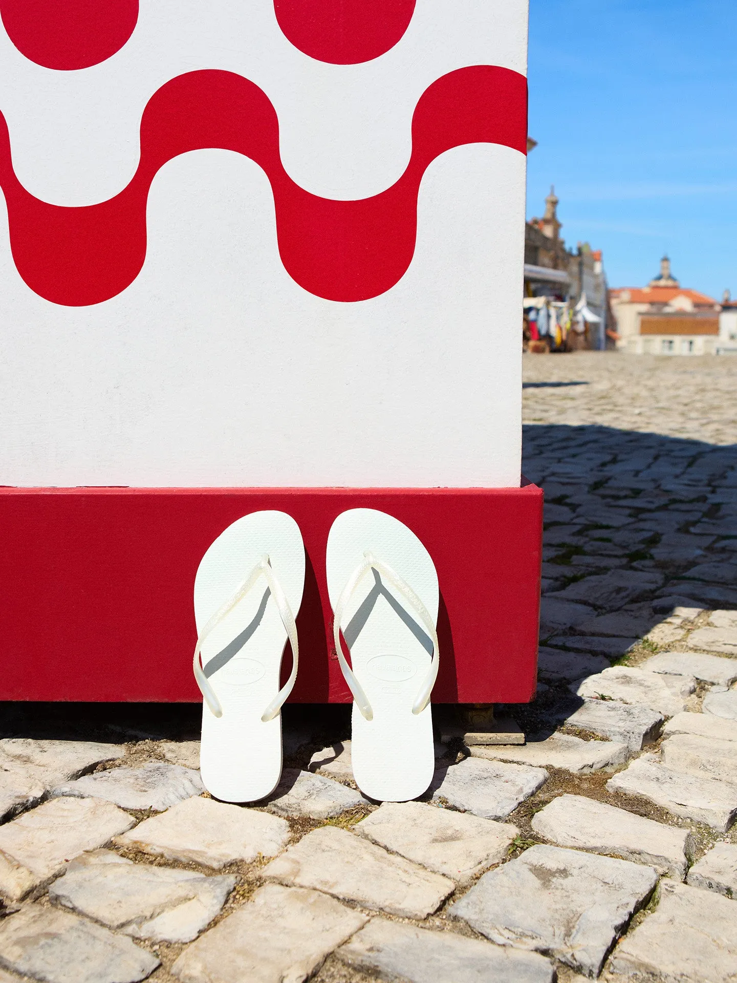 Top flip-flops, white