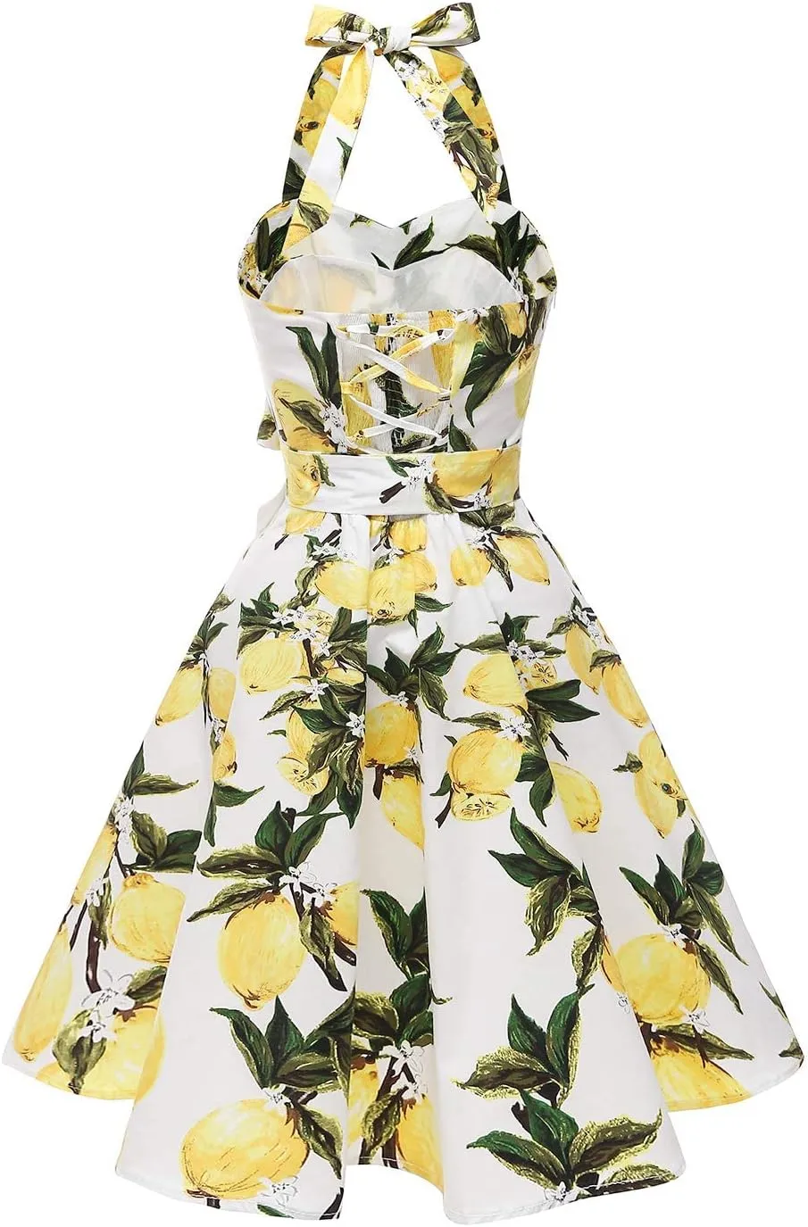 Topdress Women'sVintage Polka Audrey Dress 1950s Halter Retro Cocktail Dress