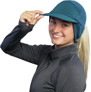 TrailHeads Ponytail Hat, Fleece Beanie for Women - Winter Hat with Visor - Warm Hats for Women, Running Hat, Winter Golf